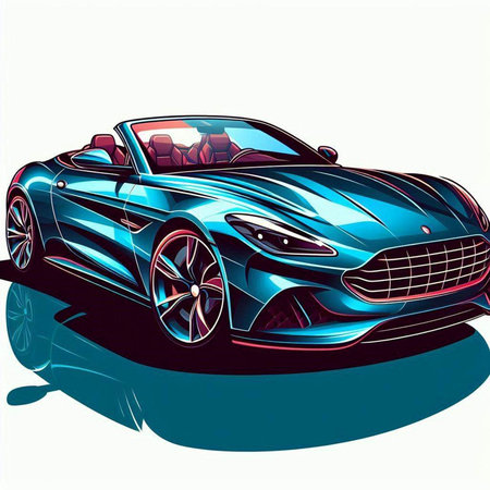 Sport car on a white background. Vector illustration. Eps 10.のイラスト素材