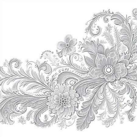 Seamless floral pattern in ukrainian ethnic style.のイラスト素材