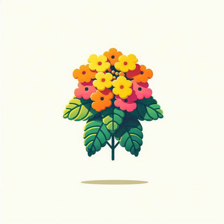 Flower in the style of a flat design. Vector illustration.のイラスト素材