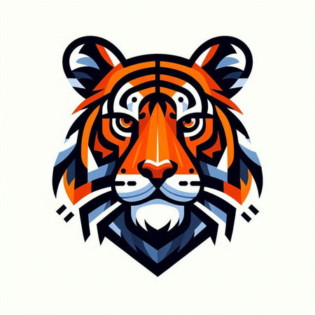Tiger head mascot vector illustration for your sport team or corporate identityのイラスト素材