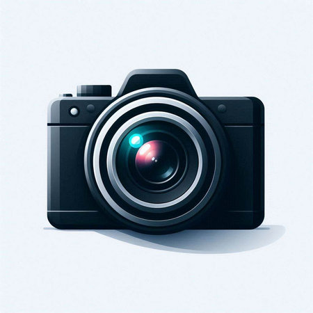 Digital camera isolated on white background. Vector illustration. Eps 10.のイラスト素材
