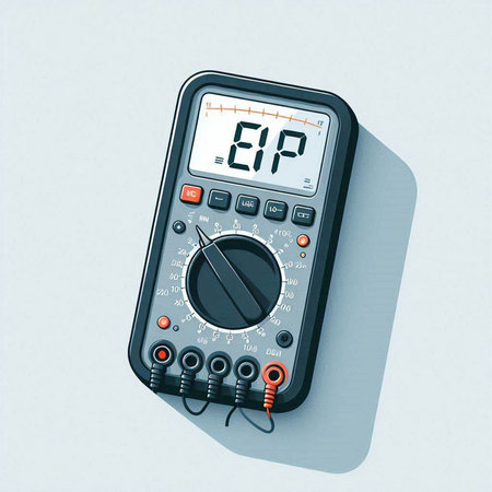 Digital multimeter isolated on white background. 3d render illustration.のイラスト素材