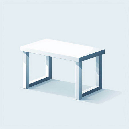 Illustration of a table isolated on a white background. Eps 10 vector file.のイラスト素材