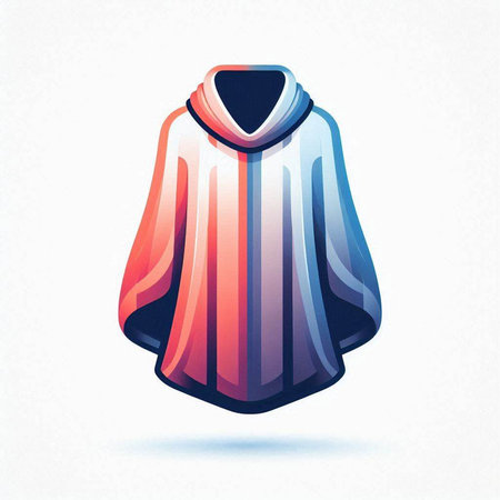 Blue and red coat on a white background. Vector illustration for your designのイラスト素材