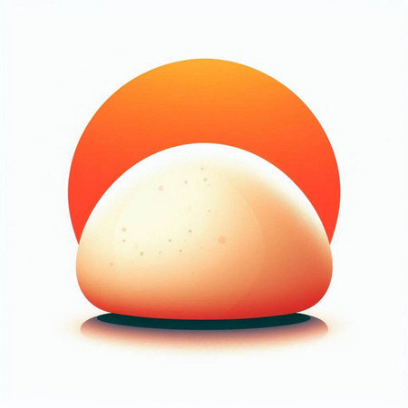 Illustration of a ball of cheese on a white background, vectorのイラスト素材