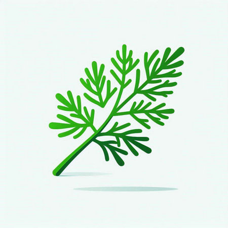 Dill icon. Vector illustration. Isolated on white background.のイラスト素材
