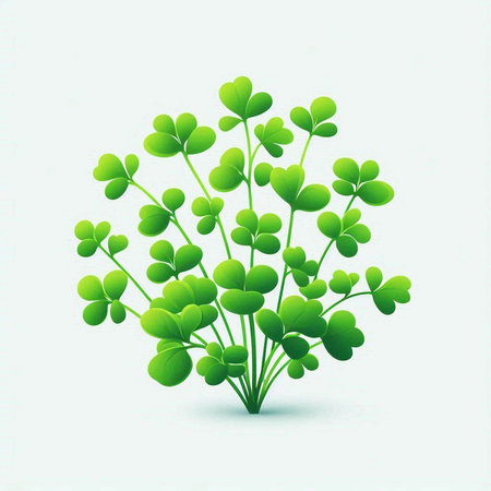Green clover isolated on white background. Vector illustration. Eps 10.のイラスト素材