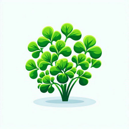 Illustration of a green tree isolated on a white background - vectorのイラスト素材