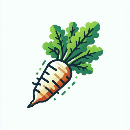 Carrot. Vector illustration. Isolated on a white background.のイラスト素材