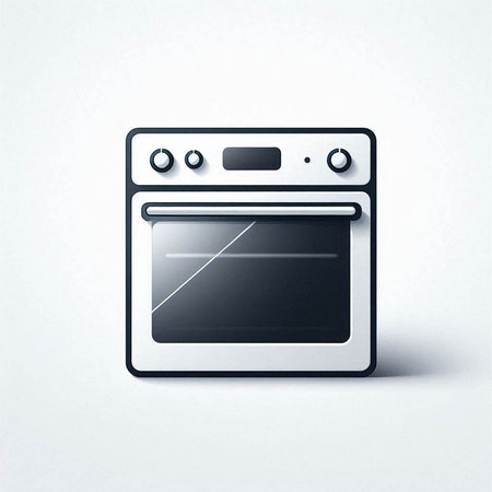 Stove icon isolated on white background. 3d illustration. Eps 10.のイラスト素材