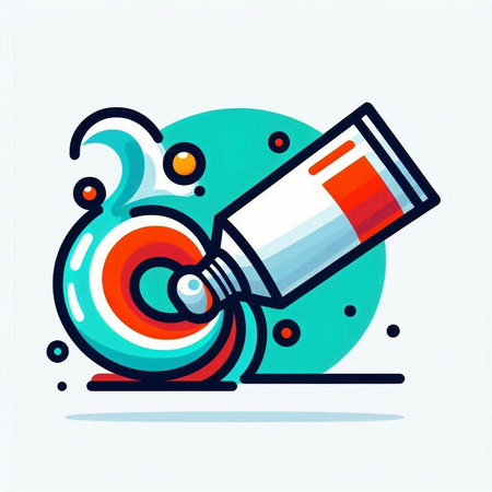 Cosmetic cream tube icon. Vector illustration in trendy linear style.のイラスト素材