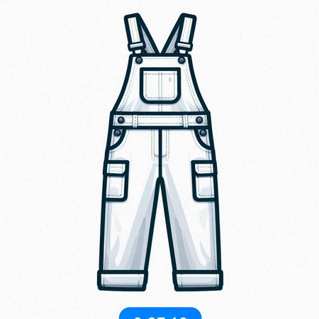 Work overalls. Vector illustration of work overalls. Work overalls.のイラスト素材