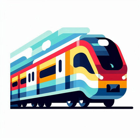 Modern train on a white background. Vector illustration. Eps 10.のイラスト素材