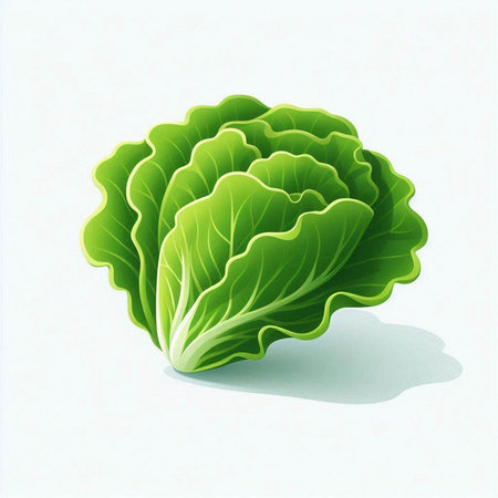 Cabbage isolated on white background. Vector illustration. Eps 10.のイラスト素材
