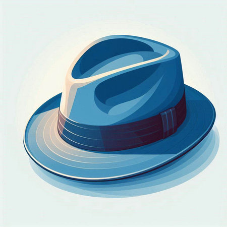 Vector illustration of a blue hat on a white background. EPS 10のイラスト素材