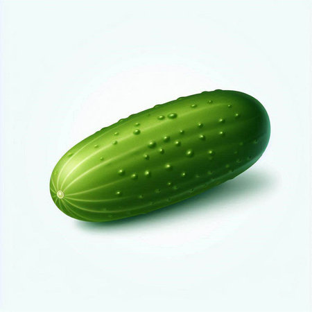 Cucumber on white background. Vector illustration. Eps 10.のイラスト素材