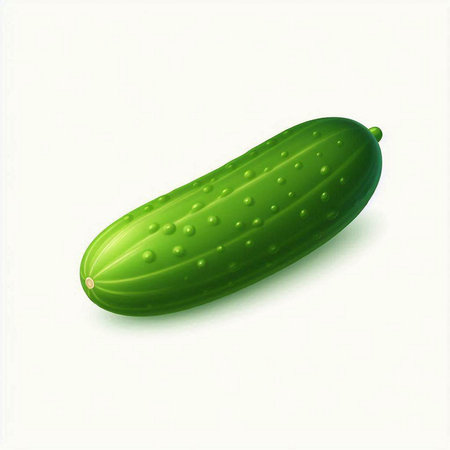 Cucumber on a white background. Illustration. Vector.のイラスト素材