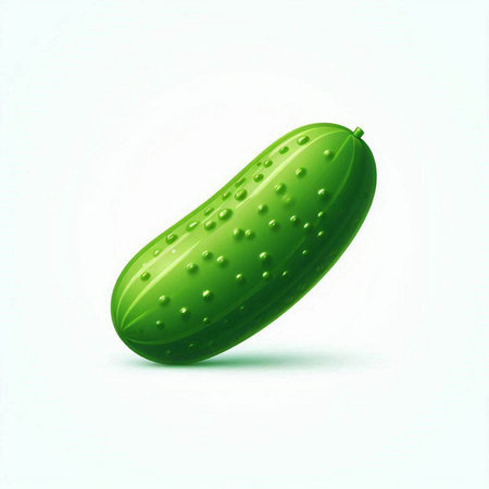Cucumber on white background. Vector illustration. Eps 10.のイラスト素材