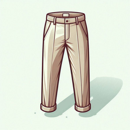 Men's pants. Vector illustration of a man's pants in retro style.のイラスト素材