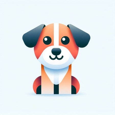 Cute cartoon dog. Vector illustration for your design. EPS 10のイラスト素材