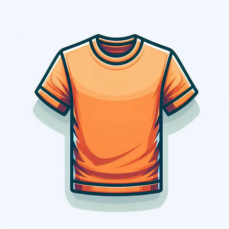 Orange t-shirt design template, vector illustration eps 10.のイラスト素材