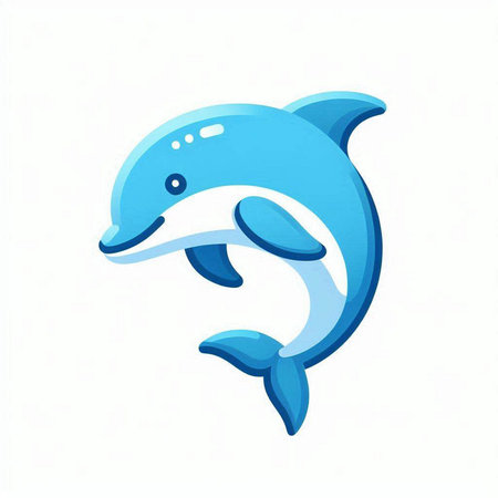 Dolphin icon. Cartoon illustration of dolphin vector icon for web designのイラスト素材