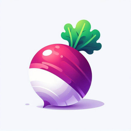 Radish. Vector illustration. Isolated on a white background.のイラスト素材