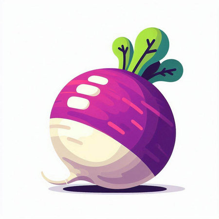 Radish. Vector illustration. Isolated on a white background.のイラスト素材