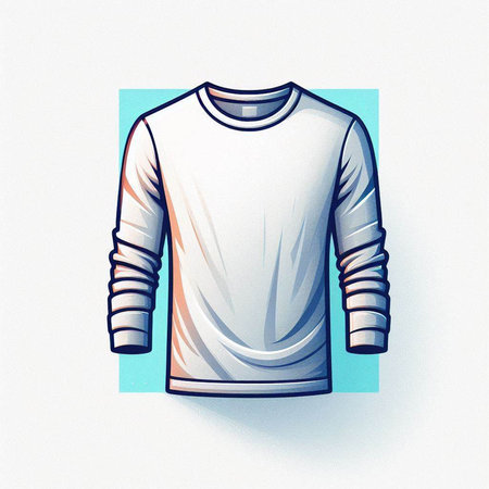 Men's t-shirt on a blue background. Vector illustration.のイラスト素材