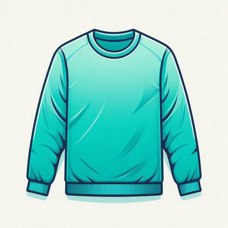 Blue sweater isolated on white background. Vector illustration for your design.のイラスト素材