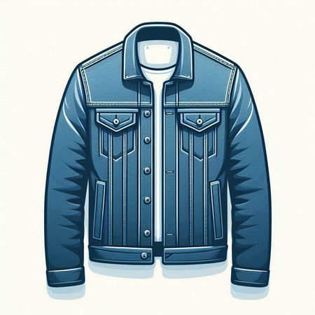 Men's jacket isolated on a white background. Vector illustration. Eps 10.のイラスト素材