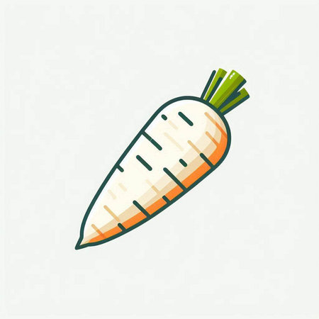 Carrot icon. Vector illustration of fresh vegetable. Vegetable icon.のイラスト素材