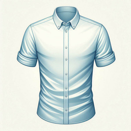 Men's shirt. Vector illustration of a man's shirt on a white background.のイラスト素材