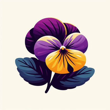 Vector illustration of pansy flowers. Vector illustration of pansy flowers.のイラスト素材