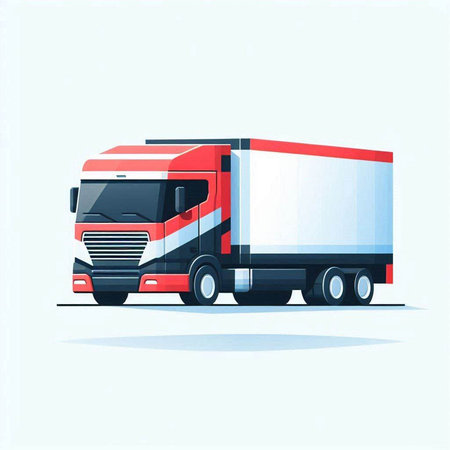 Truck. Cargo delivery. Freight transportation. Vector illustration.のイラスト素材