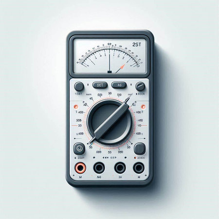 Digital multimeter isolated on a white background. 3D illustration.のイラスト素材
