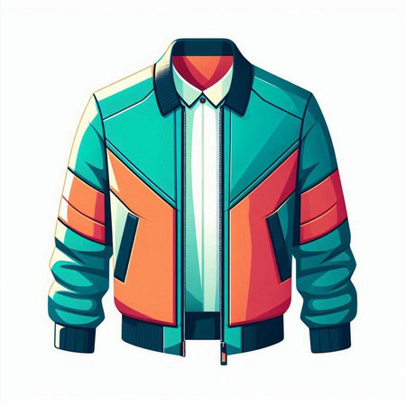 Sport jacket isolated on white background. Vector illustration. EPS 10.のイラスト素材