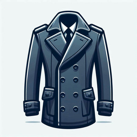 Vector illustration of a coat on a white background. Vector illustration.のイラスト素材