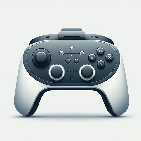 Gamepad isolated on white background. 3d rendering. Computer digital drawing.のイラスト素材