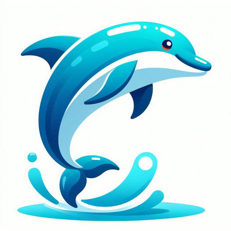 dolphin isolated on a white background. vector illustration eps 10のイラスト素材