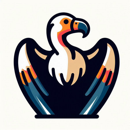 Vulture in the form of a vase. Vector illustration.のイラスト素材