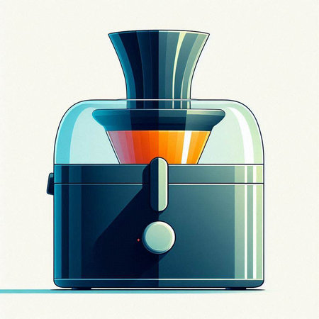 Illustration of a toaster in a modern style on a white backgroundのイラスト素材