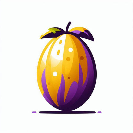 Illustration of melon on a white background. Vector illustration.のイラスト素材