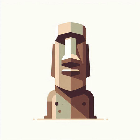 Totem pole. Vector illustration in flat design style. EPS 10のイラスト素材
