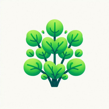 Ecology concept. Green tree. Vector illustration. Eps 10.のイラスト素材