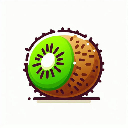 Kiwi fruit icon. Vector illustration of kiwi fruit.のイラスト素材