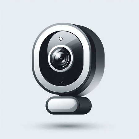 Webcam web icon, realistic design. Vector illustration. Eps 10.のイラスト素材