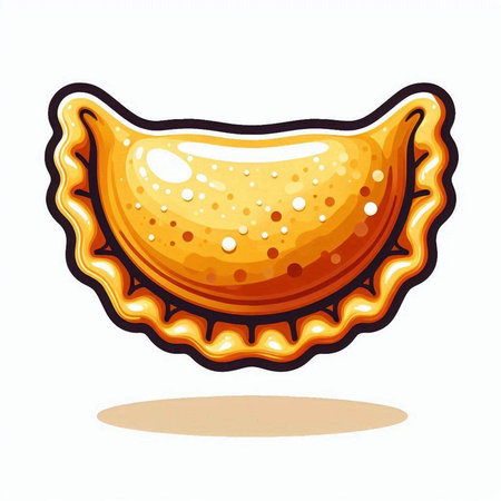 Illustration of a sweet potato snack isolated on a white background.のイラスト素材