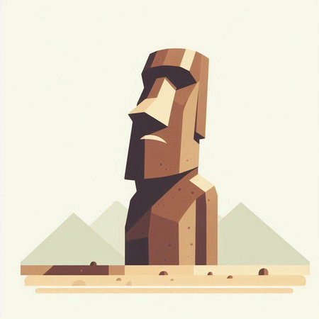 Egyptian Sphinx. Vector illustration in flat style. EPS10のイラスト素材