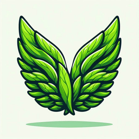 Vector illustration of a green leaf symbol. Hand drawn leaf icon.のイラスト素材
